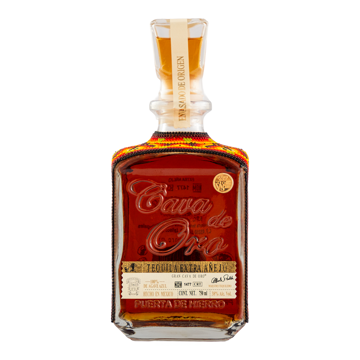 Tequila Gran Cava de Oro Edición Huichol Extra Añejo 750 Ml
