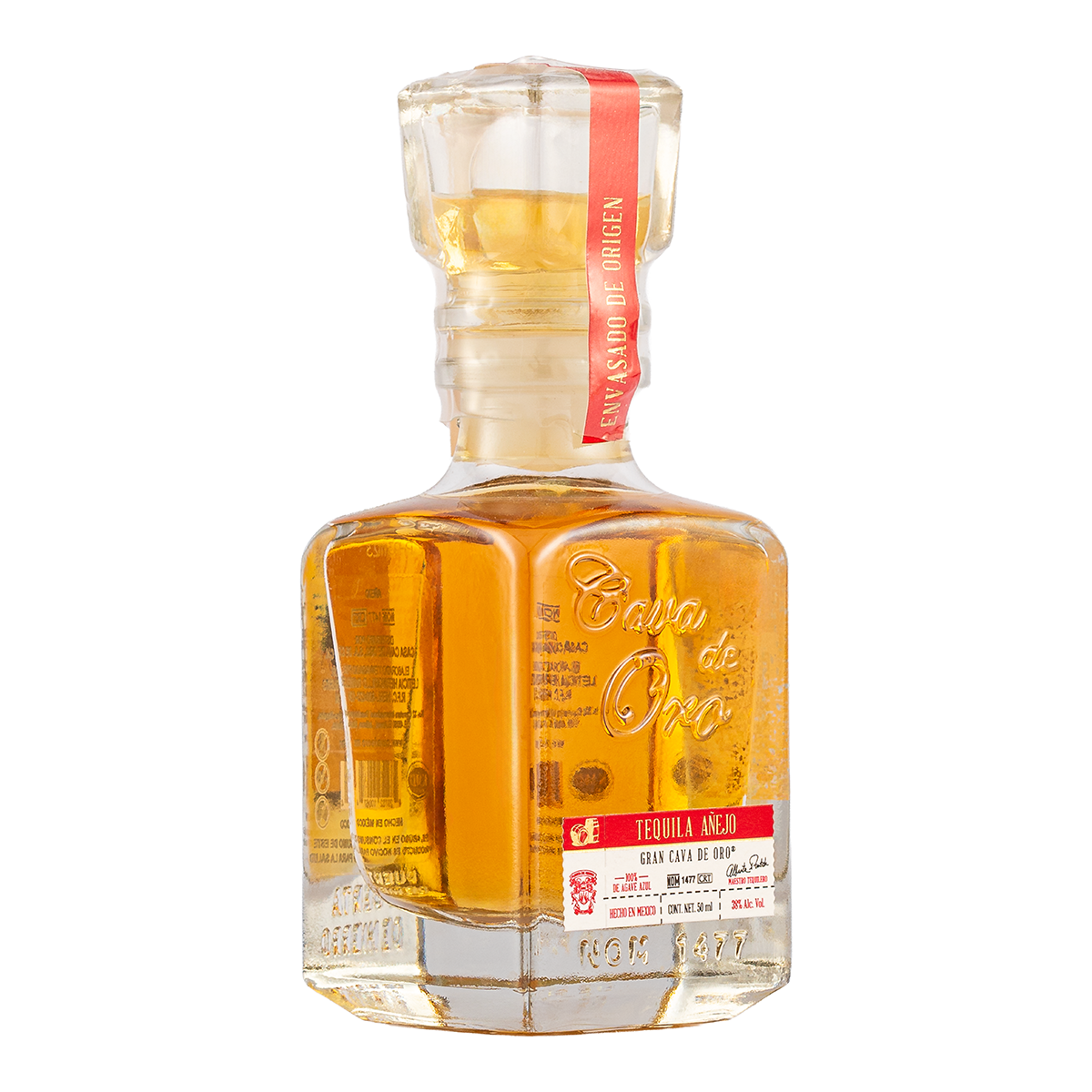 Tequila Gran Cava de Oro Añejo Mini 50 Ml