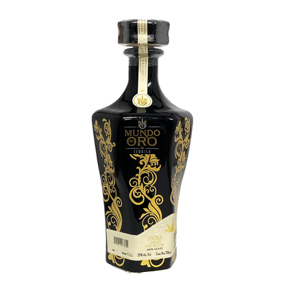 Tequila Artesanal Mundo De Oro Extra Añejo Cerámica Negro