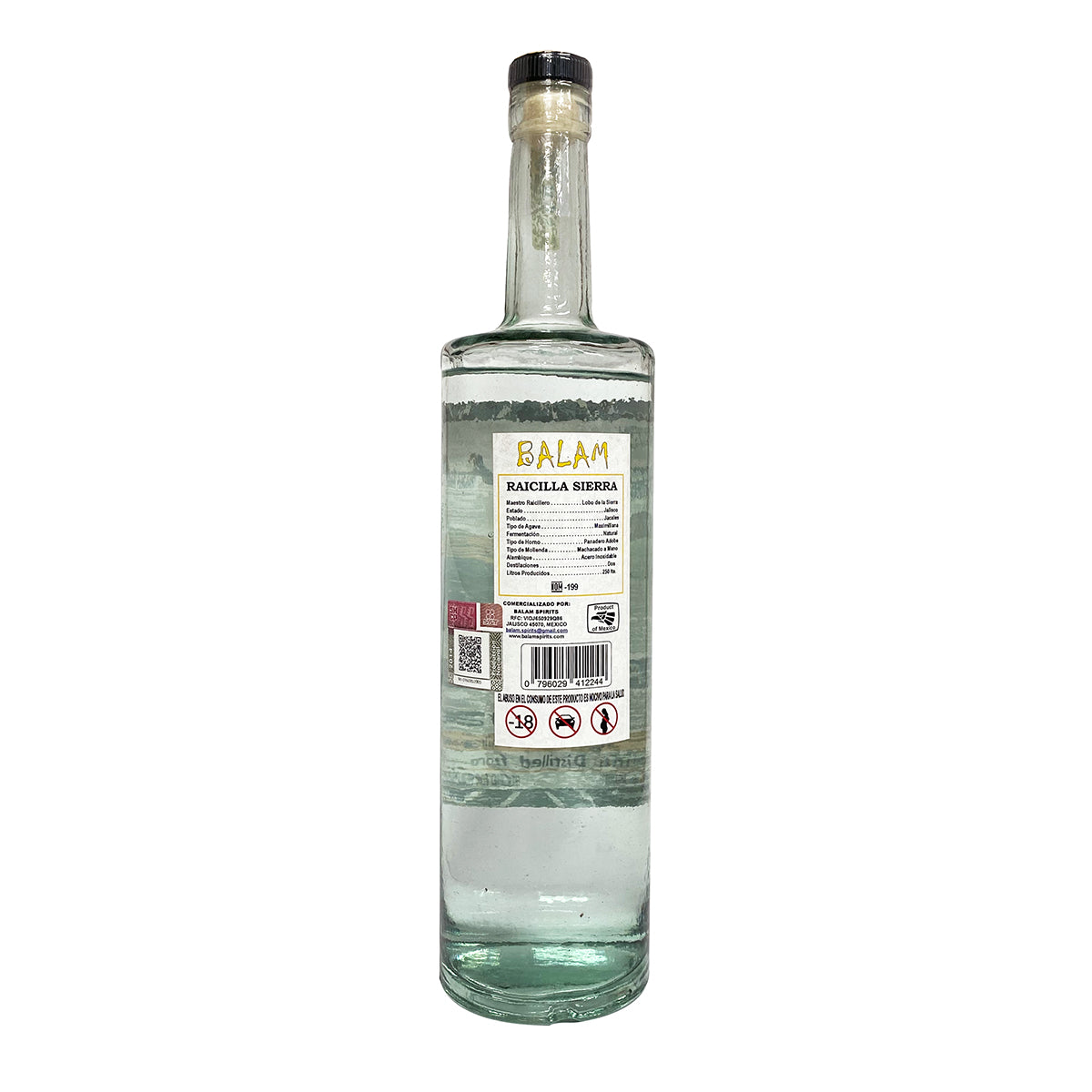Raicilla Artesanal Balam Sierra Agave Maximiliana 750 ml