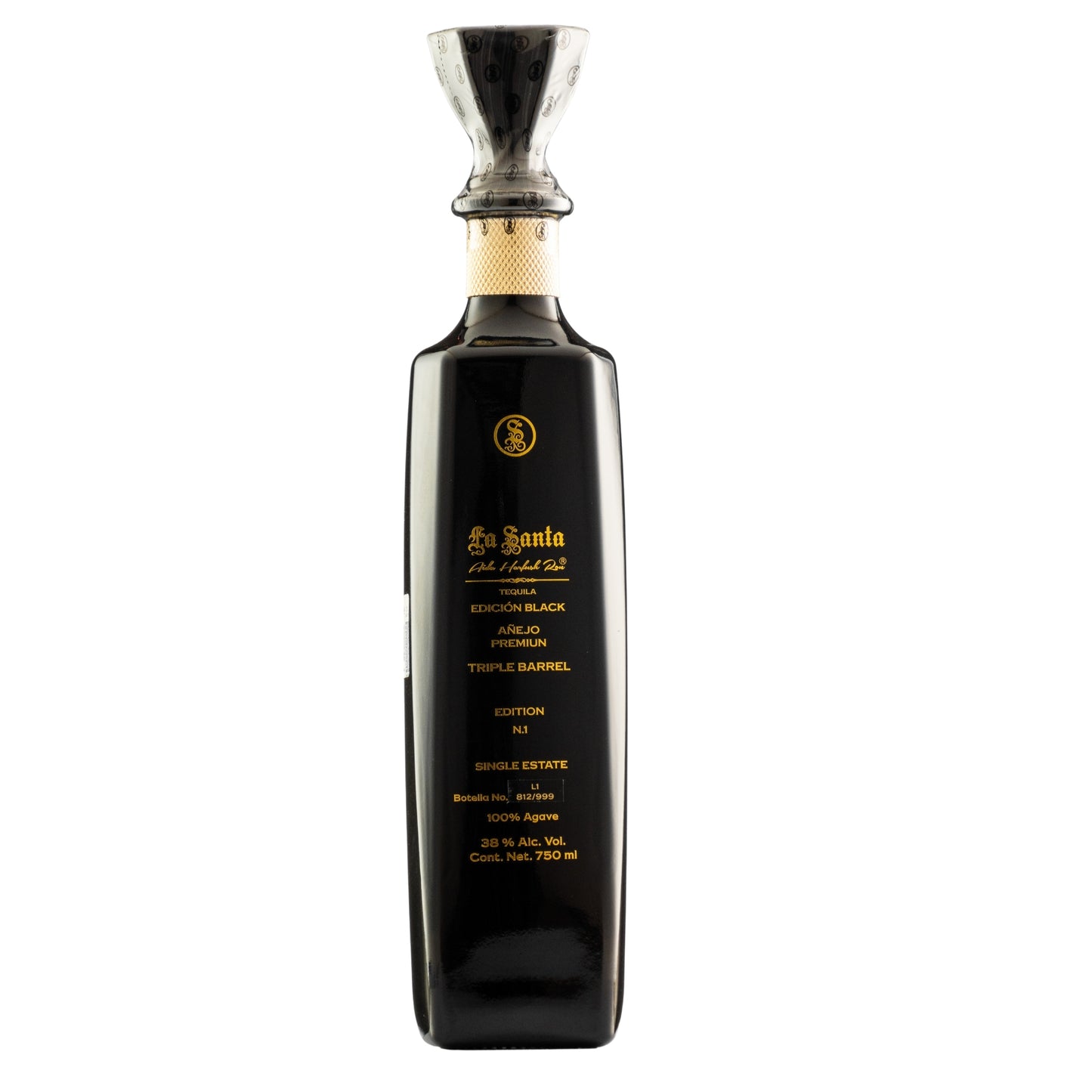 Tequila La Santa Black Añejo Premium Triple Barrel 750 Ml