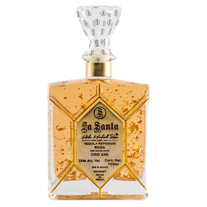 Tequila La Santa Reposado Pink Oro 24k 750 Ml