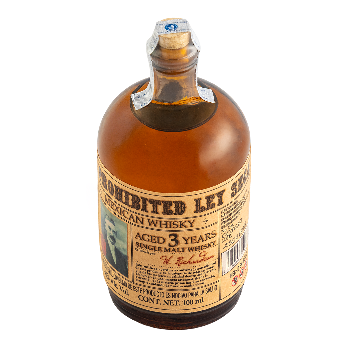 Whisky Mexicano Ley Seca 100 Ml Mini