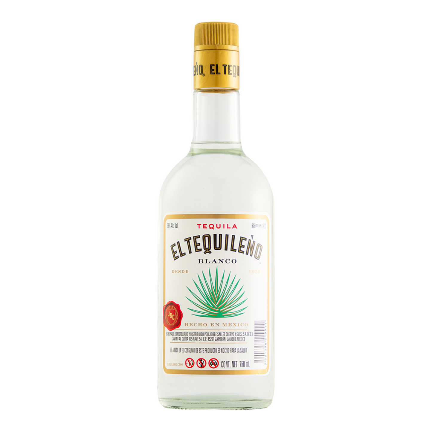 Tequila El Tequileño Blanco 750 Ml