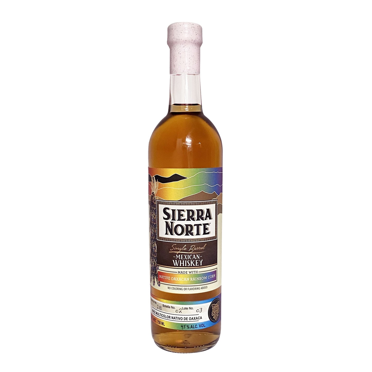 Whiskey Oaxaqueño Maíz Arcoíris Sierra Norte 750ml