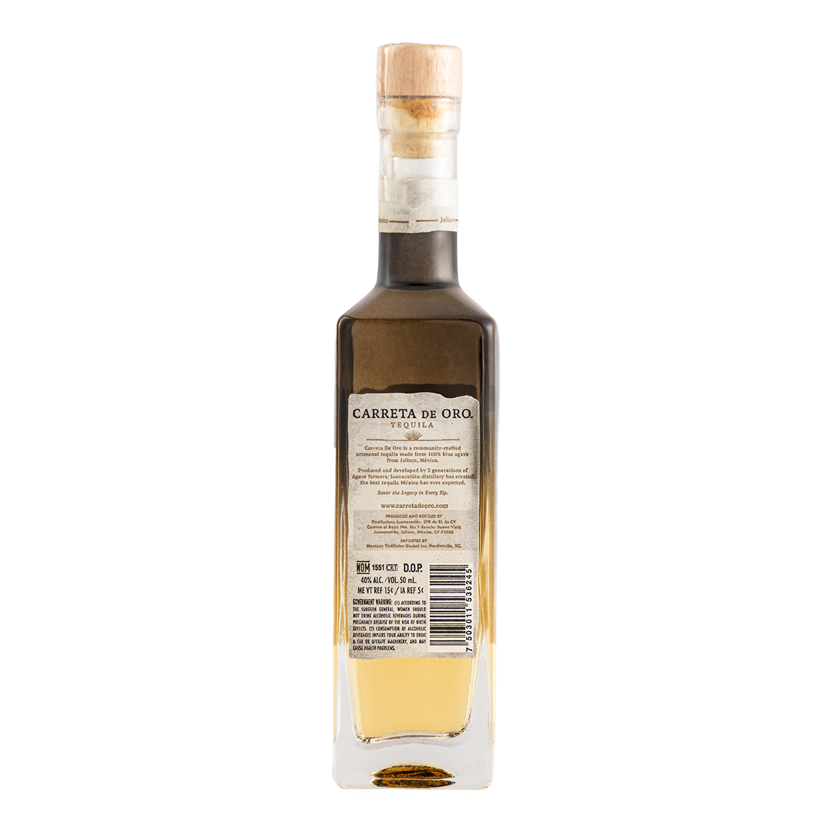 Tequila Carreta De Oro Reposado Mini 50 Ml