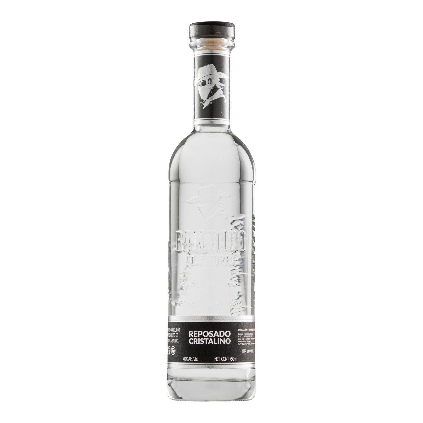 Tequila Bandido De Amores Reposado Cristalino 750 Ml