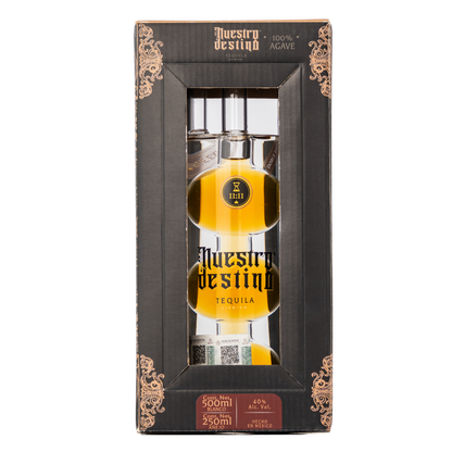 Tequila Nuestro Destino 500 Ml Blanco con 250 Ml Añejo