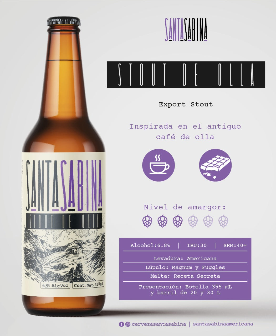 Cerveza Santa Sabina Stout 355 ml