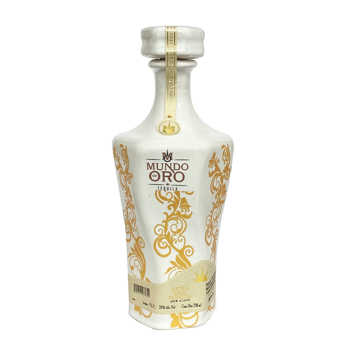 Tequila Artesanal Mundo Oro Extra Añejo Cerámica 750ml